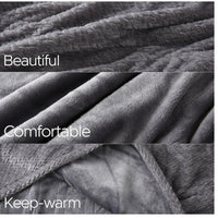 HKM-546643 Double Adjustable Electric Blanket with Hot Compress – Multiple Sizes Available in Light Gray