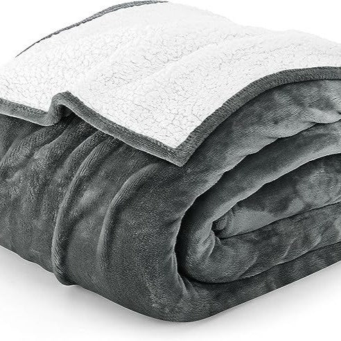 HKM-546643 Double Adjustable Electric Blanket with Hot Compress – Multiple Sizes Available in Light Gray