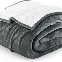 HKM-546643 Double Adjustable Electric Blanket with Hot Compress – Multiple Sizes Available in Light Gray