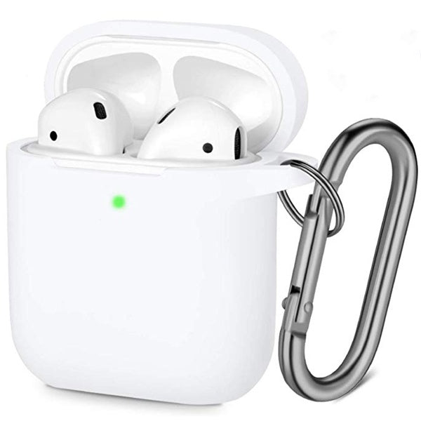 HKM-546707 Silicone Anti-Fall Case for AirPods 2nd Generation - Simple Solid Color Design