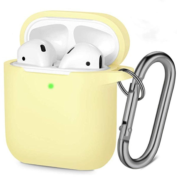 HKM-546707 Silicone Anti-Fall Case for AirPods 2nd Generation - Simple Solid Color Design