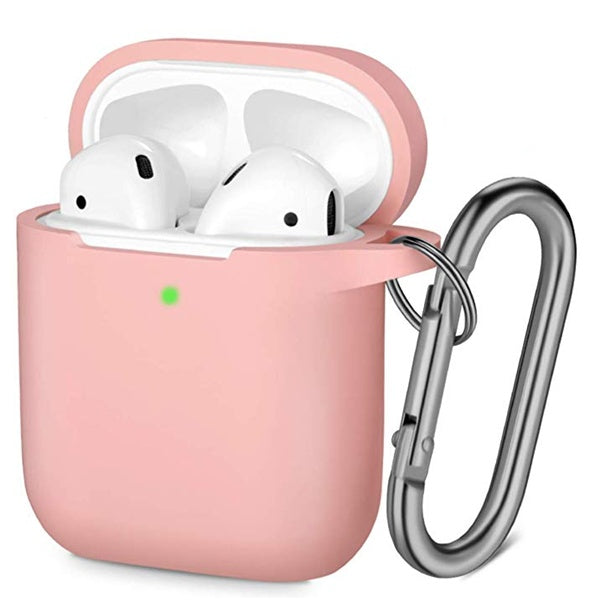 HKM-546707 Silicone Anti-Fall Case for AirPods 2nd Generation - Simple Solid Color Design