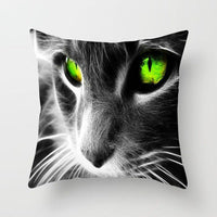 HKM-546771 Cartoon Cat Peach Skin Fabric Throw Pillowcase - 45x45cm Animal Design