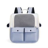 HKM-546835 Spacious Canvas Pet Bag with Transparent Design for Outdoor Use