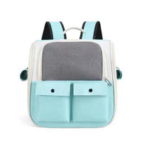 HKM-546835 Spacious Canvas Pet Bag with Transparent Design for Outdoor Use