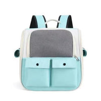 HKM-546835 Spacious Canvas Pet Bag with Transparent Design for Outdoor Use