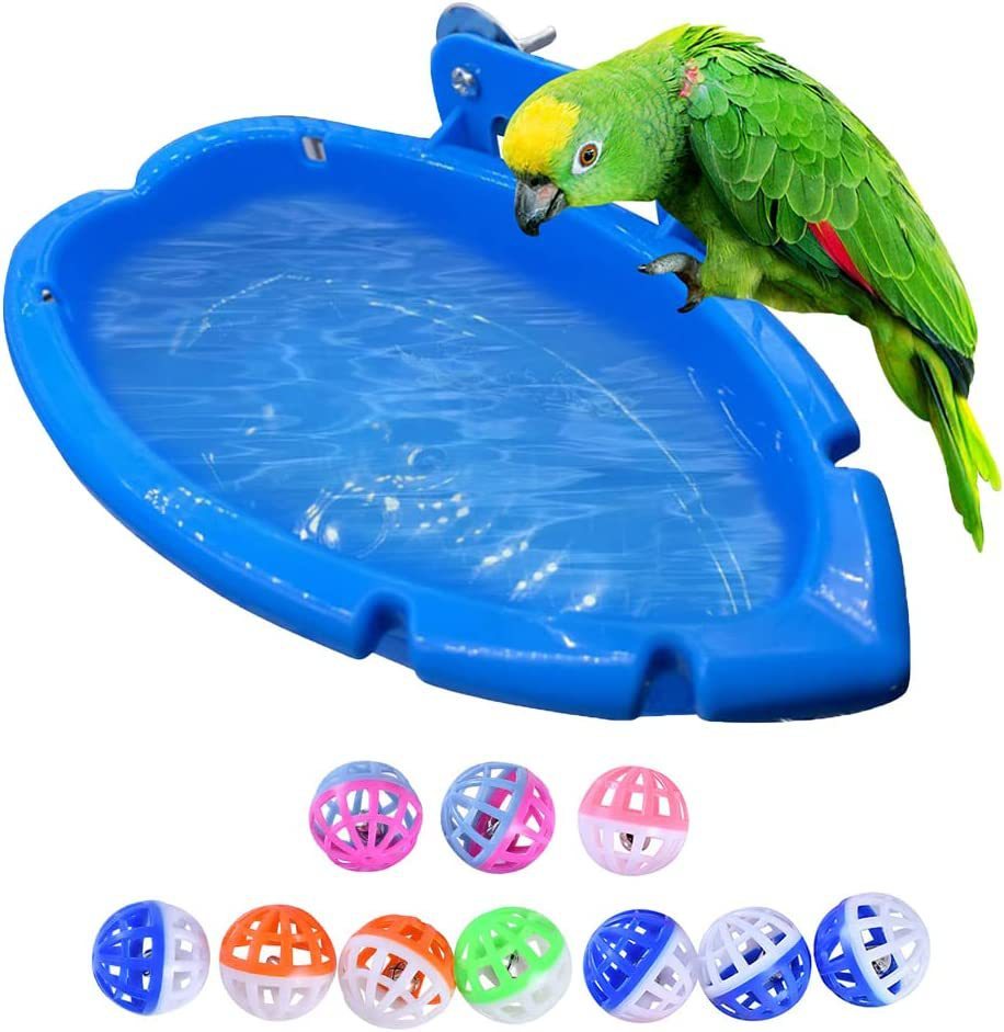 HKM-546899 Multifunctional Bird Bath Feeder with Rattan Balls and Extra Accessories