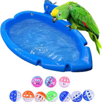 HKM-546899 Multifunctional Bird Bath Feeder with Rattan Balls and Extra Accessories