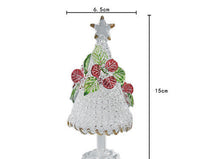 HKM-547091 Handmade Glass Red Flower Christmas Tree Decoration for Office Desk