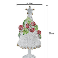 HKM-547091 Handmade Glass Red Flower Christmas Tree Decoration for Office Desk