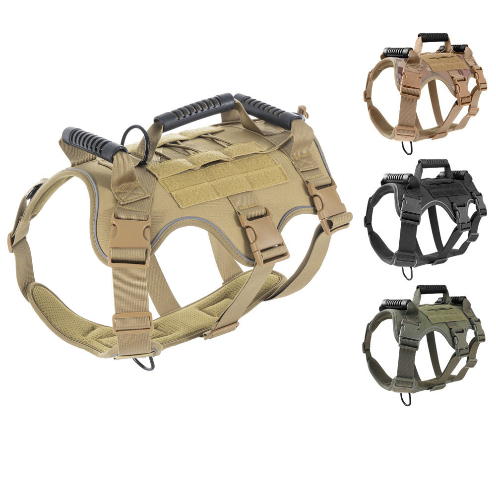 HKM-547155 Reflective Breathable Chest Harness for Medium and Large Dogs - Anti-Breakaway & Anti-Rush Design