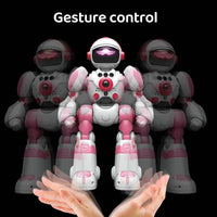 HKM-547219 Versatile Voice-Controlled Smart Robot with Gesture Control, Dancing Features, and Radio Control Functionality for Kids