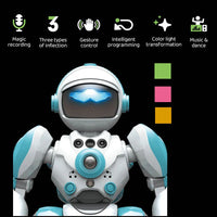 HKM-547219 Versatile Voice-Controlled Smart Robot with Gesture Control, Dancing Features, and Radio Control Functionality for Kids