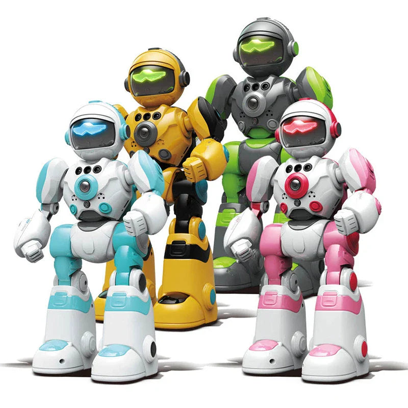 HKM-547219 Versatile Voice-Controlled Smart Robot with Gesture Control, Dancing Features, and Radio Control Functionality for Kids