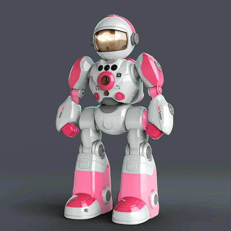 HKM-547219 Versatile Voice-Controlled Smart Robot with Gesture Control, Dancing Features, and Radio Control Functionality for Kids