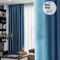 HKM-547347 Thickened Polyester Shading Curtain for Living Room and Balcony - Multiple Sizes Available