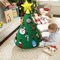 HKM-547411 Handmade Felt Christmas Tree Pendant for Kids - 3D DIY Puzzle Decor