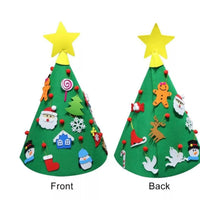 HKM-547411 Handmade Felt Christmas Tree Pendant for Kids - 3D DIY Puzzle Decor
