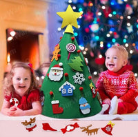 HKM-547411 Handmade Felt Christmas Tree Pendant for Kids - 3D DIY Puzzle Decor