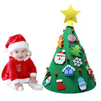 HKM-547411 Handmade Felt Christmas Tree Pendant for Kids - 3D DIY Puzzle Decor