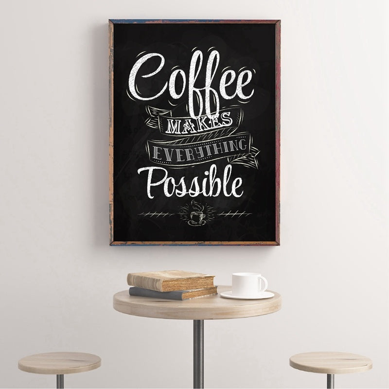 HKM-547731 American Iron Wall Mount Coffee Art Décor