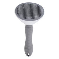 HKM-547731 Self-Cleaning Cat Comb with Fine Needle Stainless Steel - Compact and Ergonomic Design, Blue/Pink/Grey Options