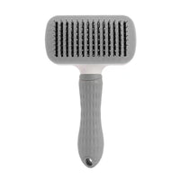 HKM-547731 Self-Cleaning Cat Comb with Fine Needle Stainless Steel - Compact and Ergonomic Design, Blue/Pink/Grey Options