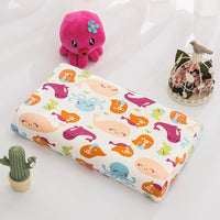 HKM-547795 Natural Latex Neck Pillow for Students and Kids - Soft Cotton Cover, 6cm Height, Fun Designs
