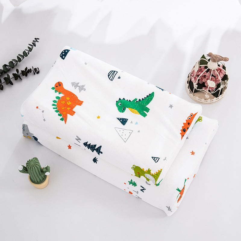HKM-547795 Natural Latex Neck Pillow for Students and Kids - Soft Cotton Cover, 6cm Height, Fun Designs
