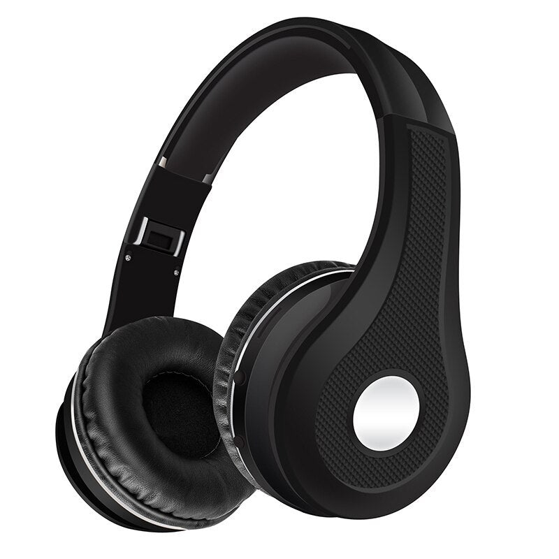 HKM-547859 Bluetooth Headset with Metallic Finish - Stereo Sound, Voice Control, Call Function, FM/SD Card Support, 10m Range, Dual Ear, V5.0, 5-6 Hours Battery Life, Available in Black, Red, Blue, Gold