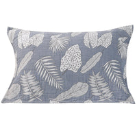 HKM-548115 Nordic Style Cotton Pillow Towels in Leaf Patterns - Available in Yellow and Blue
