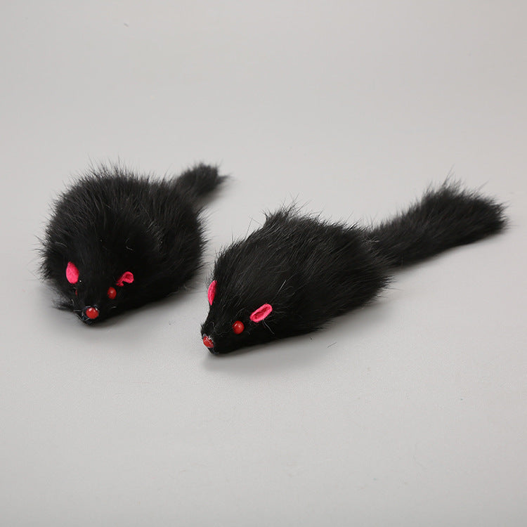 HKM-548243 Telescopic Cat Toy with Mouse Design for Indoor Play - Adjustable Length and Elastic Rope