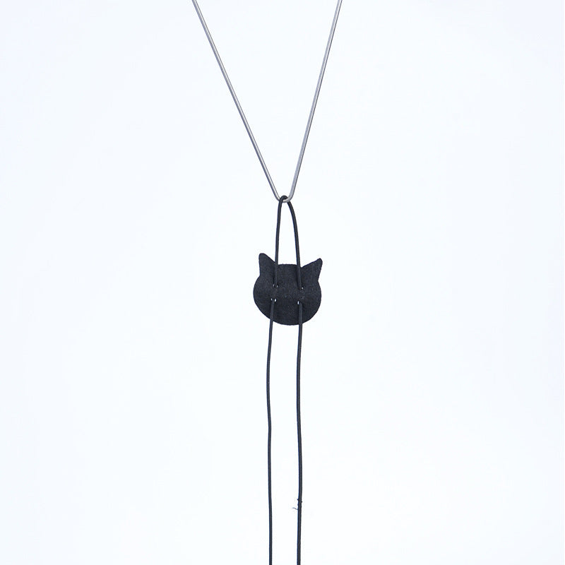 HKM-548243 Telescopic Cat Toy with Mouse Design for Indoor Play - Adjustable Length and Elastic Rope
