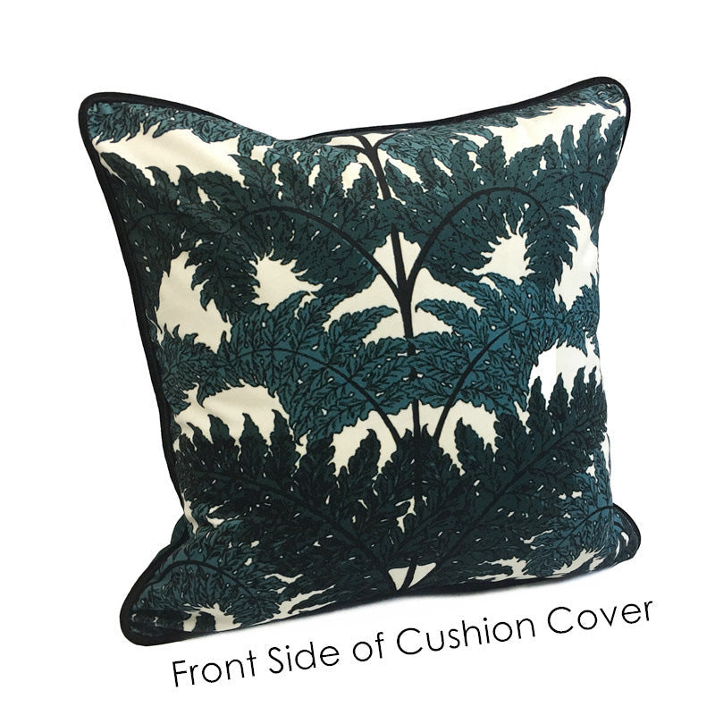 HKM-548499 Dark Green 100% Polyester Flannel Cushion Cover 45x45cm for Sofa and Chair