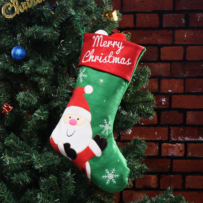 HKM-548563 Christmas Stocking Pendant in Non-Woven Fabric for Holiday Decor