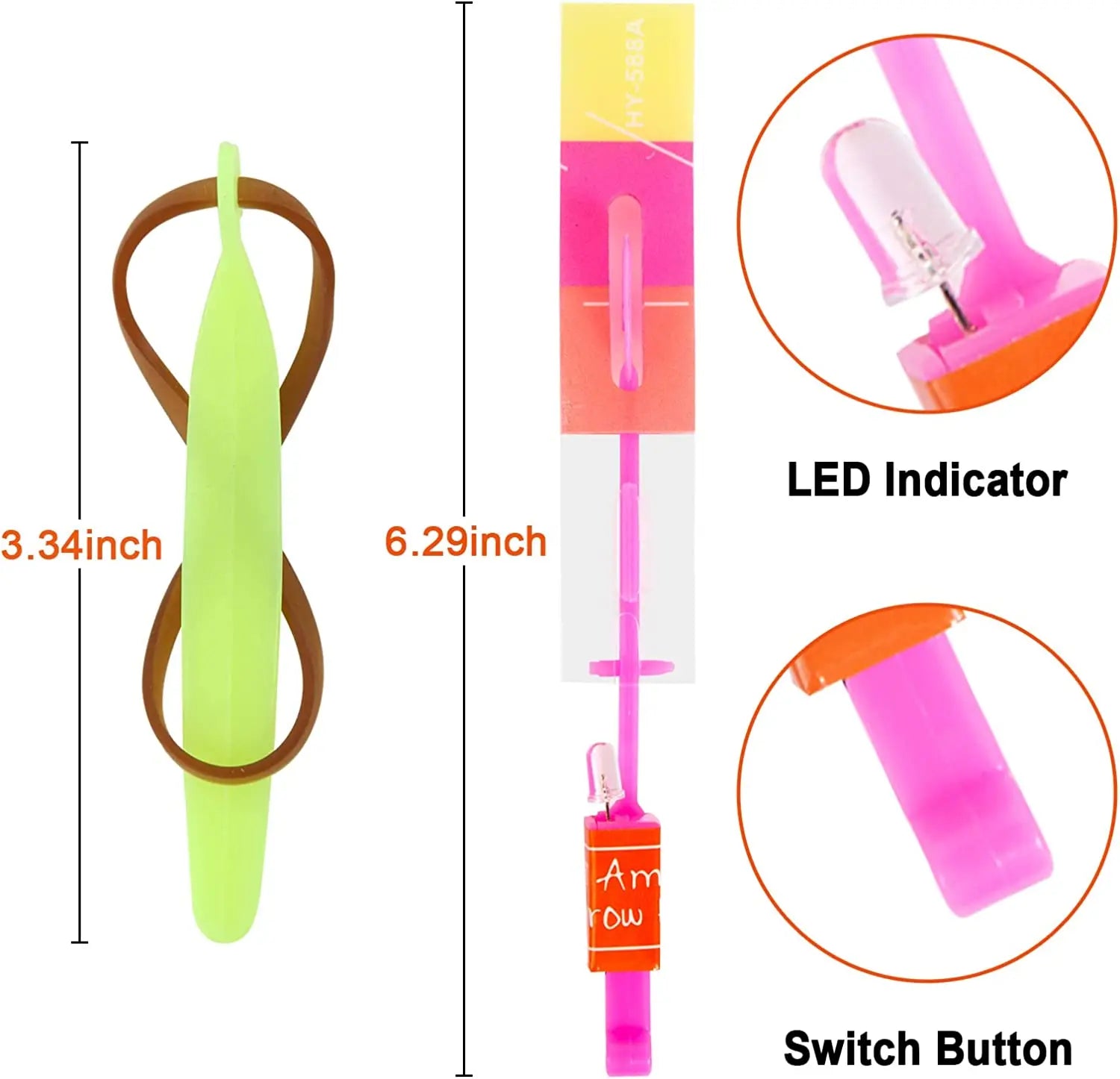 HKM-548755 Custom Foam Flying Toy Set with LED Light Finger Rockets for Outdoor Fun