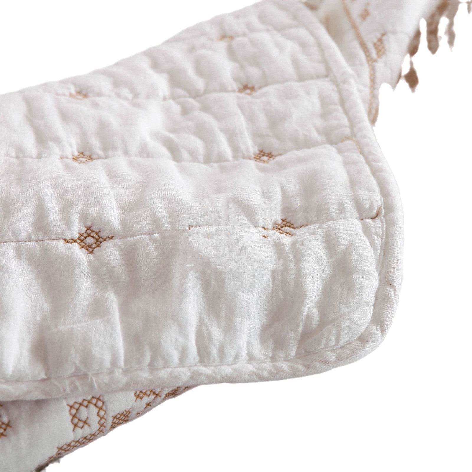 HKM-548947 Cotton Solid Color Three-Piece Bedding Set, 230x250cm with Pillowcases