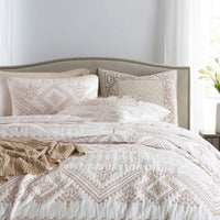 HKM-548947 Cotton Solid Color Three-Piece Bedding Set, 230x250cm with Pillowcases