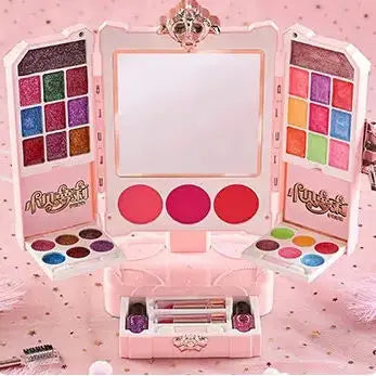 HKM-548947 Kids Washable Light Music Makeup Box with Accessories - Perfect Birthday Gift for Ages 3-8