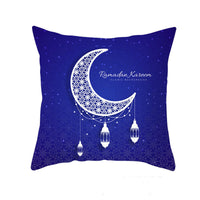 HKM-549011 Peach Skin Pillowcase – Soft Chemical Fiber Cushion Cover in National Style, Ramadan Pattern, 45x45cm