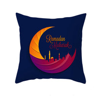 HKM-549011 Peach Skin Pillowcase – Soft Chemical Fiber Cushion Cover in National Style, Ramadan Pattern, 45x45cm