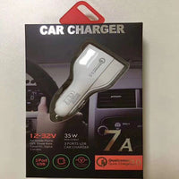 HKM-549139 4-Port QC3.0 Fast Charge USB Car Charger for Mobile Devices - 12V-24V Input