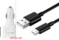 HKM-549139 4-Port QC3.0 Fast Charge USB Car Charger for Mobile Devices - 12V-24V Input