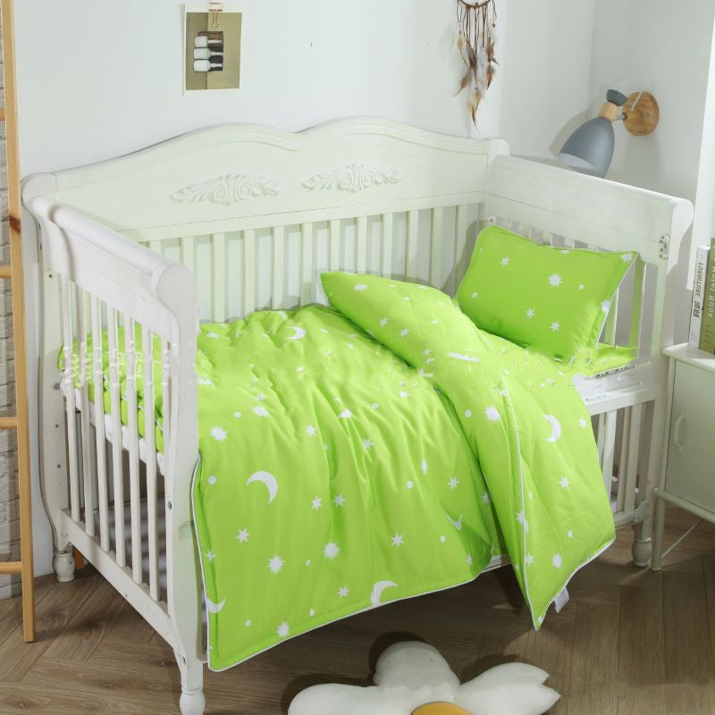 HKM-549267 Three-Piece Kindergarten Bedding Set in Pure Cotton with Reactive Print