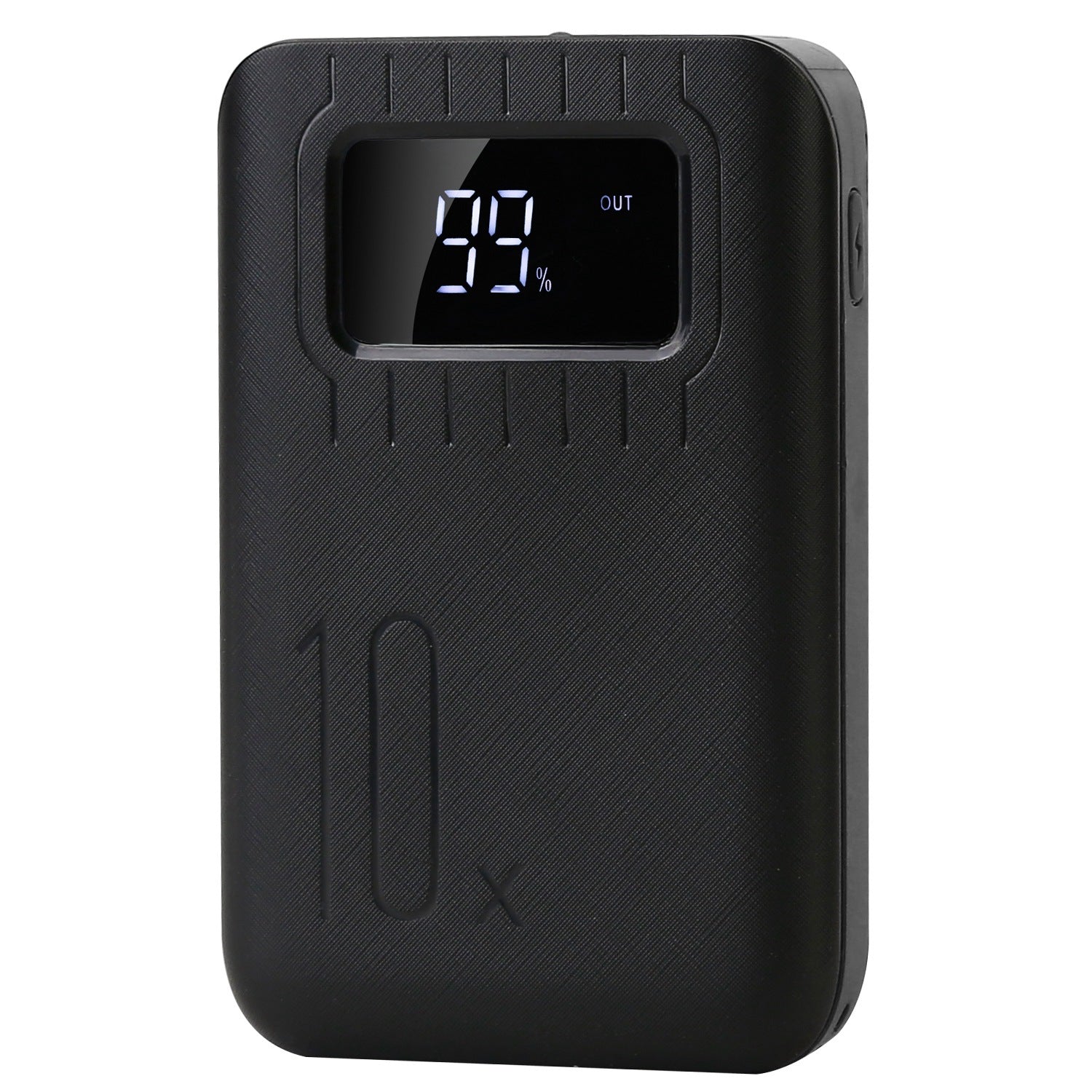 HKM-549331 Portable 10000mAh Power Bank with Dual USB Output, LCD Display, and Emergency Flashlight