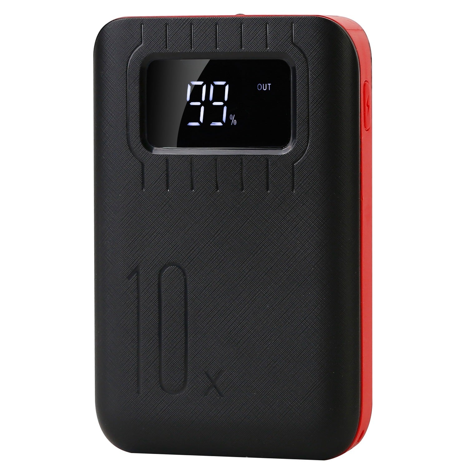 HKM-549331 Portable 10000mAh Power Bank with Dual USB Output, LCD Display, and Emergency Flashlight