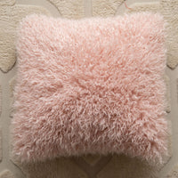 HKM-549395 Modern Polka Dot Pillow Cover with Tassels, 45cm, Pink Rainbow and Milky White Velvet