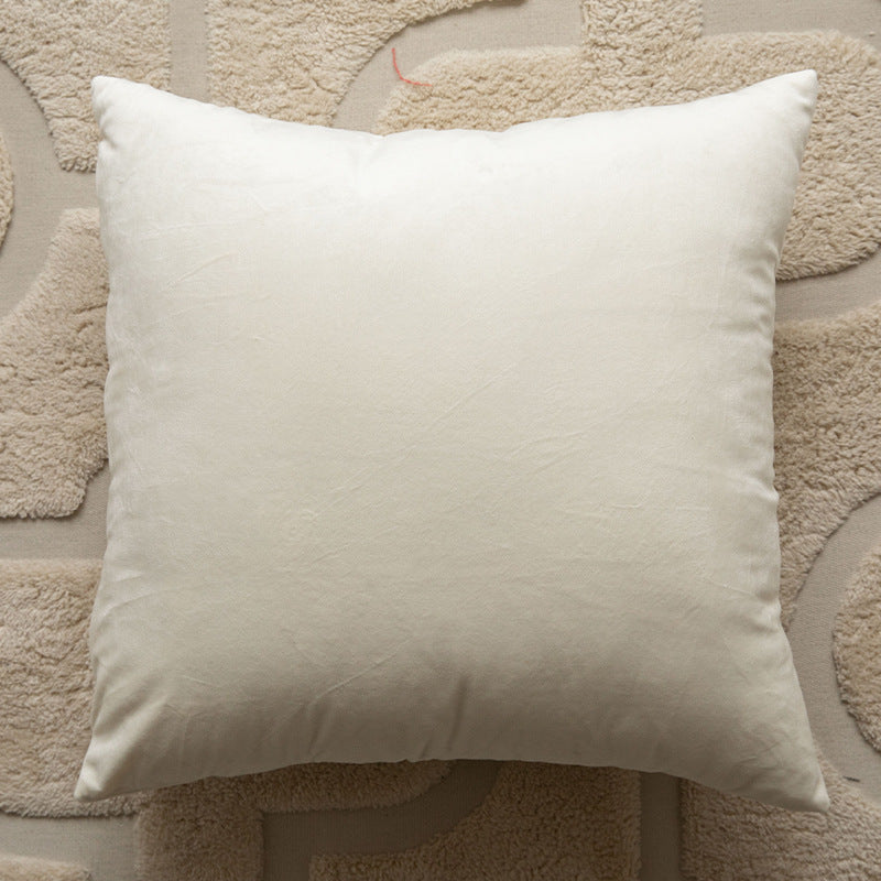 HKM-549395 Modern Polka Dot Pillow Cover with Tassels, 45cm, Pink Rainbow and Milky White Velvet