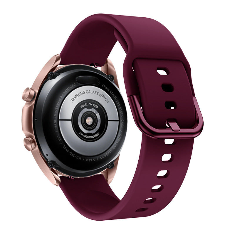 HKM-549459 Silicone Strap for Galaxy Watch3 - Multiple Colors Available, 20mm & 22mm Compatible