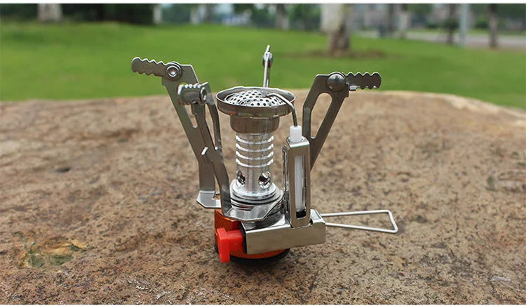 KTX-549459 Ultralight Foldable Outdoor Camping Stove - Compact Aluminium Design for Hiking